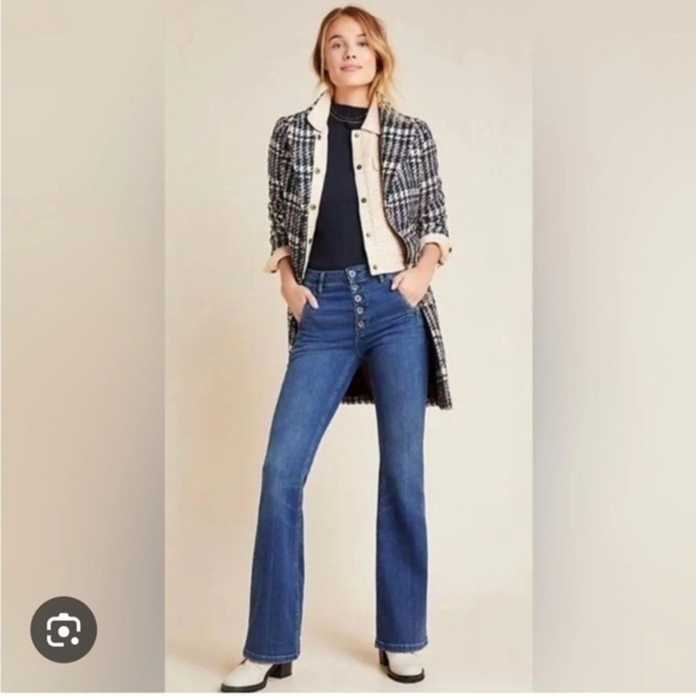 New Pilrco Blue Highrise Trouser Bootcut